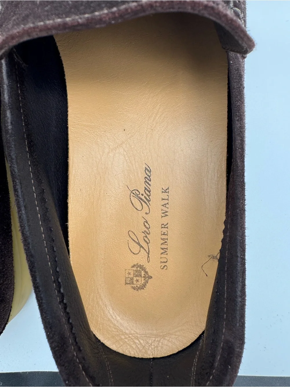 Loro Piana Summer Walk Dark Brown Suede Loafers Men’s US 11.5 D EU 44.5